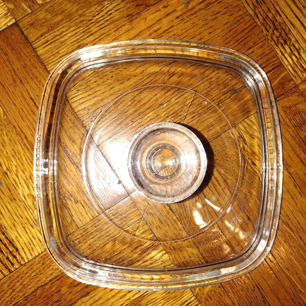 1 Pyrex A-7-C Clear Glass Square Casserole Lid 7" x 7" - Picture 2 of 4